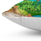 Nature-Inspired Decorative Pillow - Jungle Oasis Design Printify