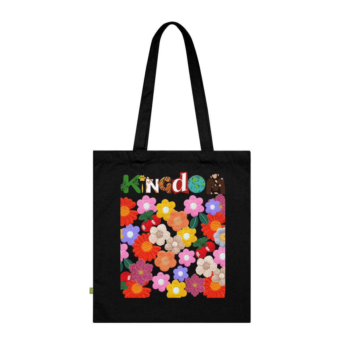 Kindness Floral Tote Bag – Colorful Organic Cotton Market Bag Printify