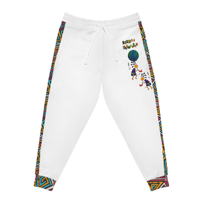 Afro Music Cartoon Art Athletic Joggers, Unisex Sweatpants, African Dance Jogging Pants