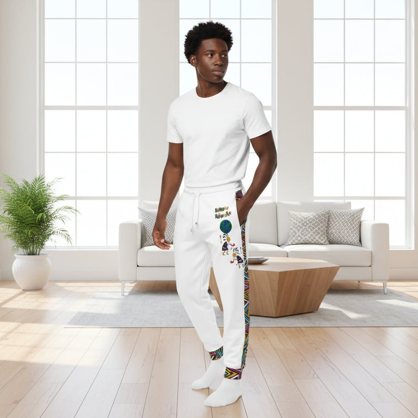 Afro Music Cartoon Art Athletic Joggers, Unisex Sweatpants, African Dance Jogging Pants