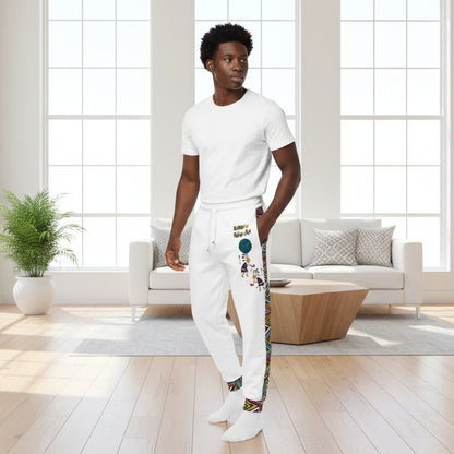 Afro Music Cartoon Art Athletic Joggers, Unisex Sweatpants, African Dance Jogging Pants
