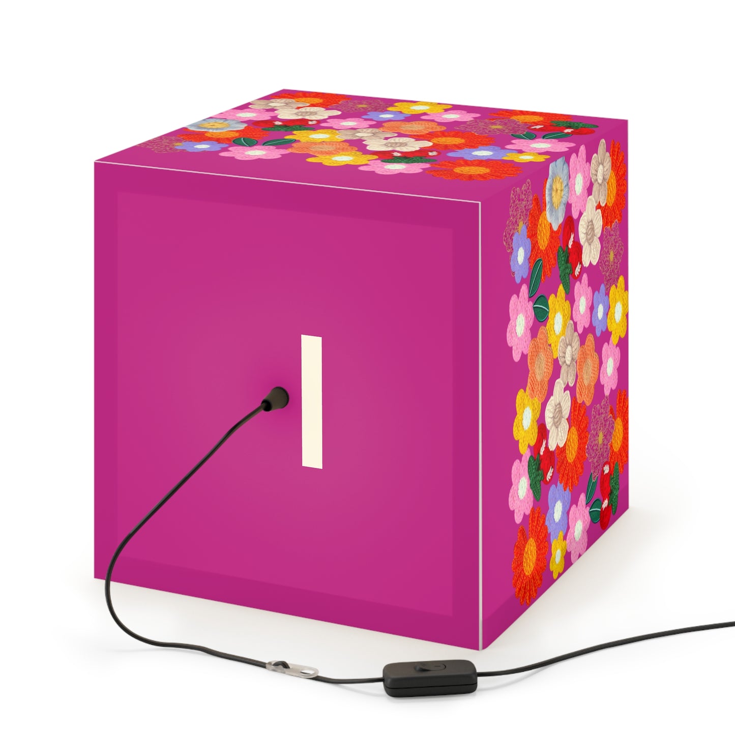 Floral Cube Lamp — Colorful Daisy Light Cube for Bedroom & Nursery