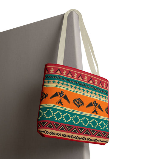 Southwestern Pattern Tote Bag - Native-Inspired Aztec Eagle Print