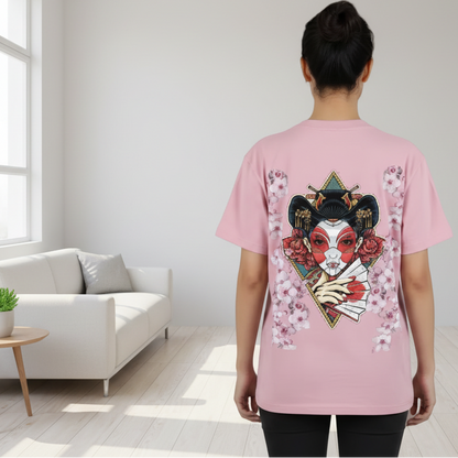 Geisha Geometric Graphic Essential Cotton Unisex T-Shirt