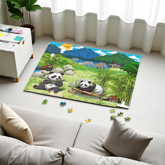 Panda Paradise Puzzle - 120, 252, 500-Piece Nature Jigsaw for Animal Lovers