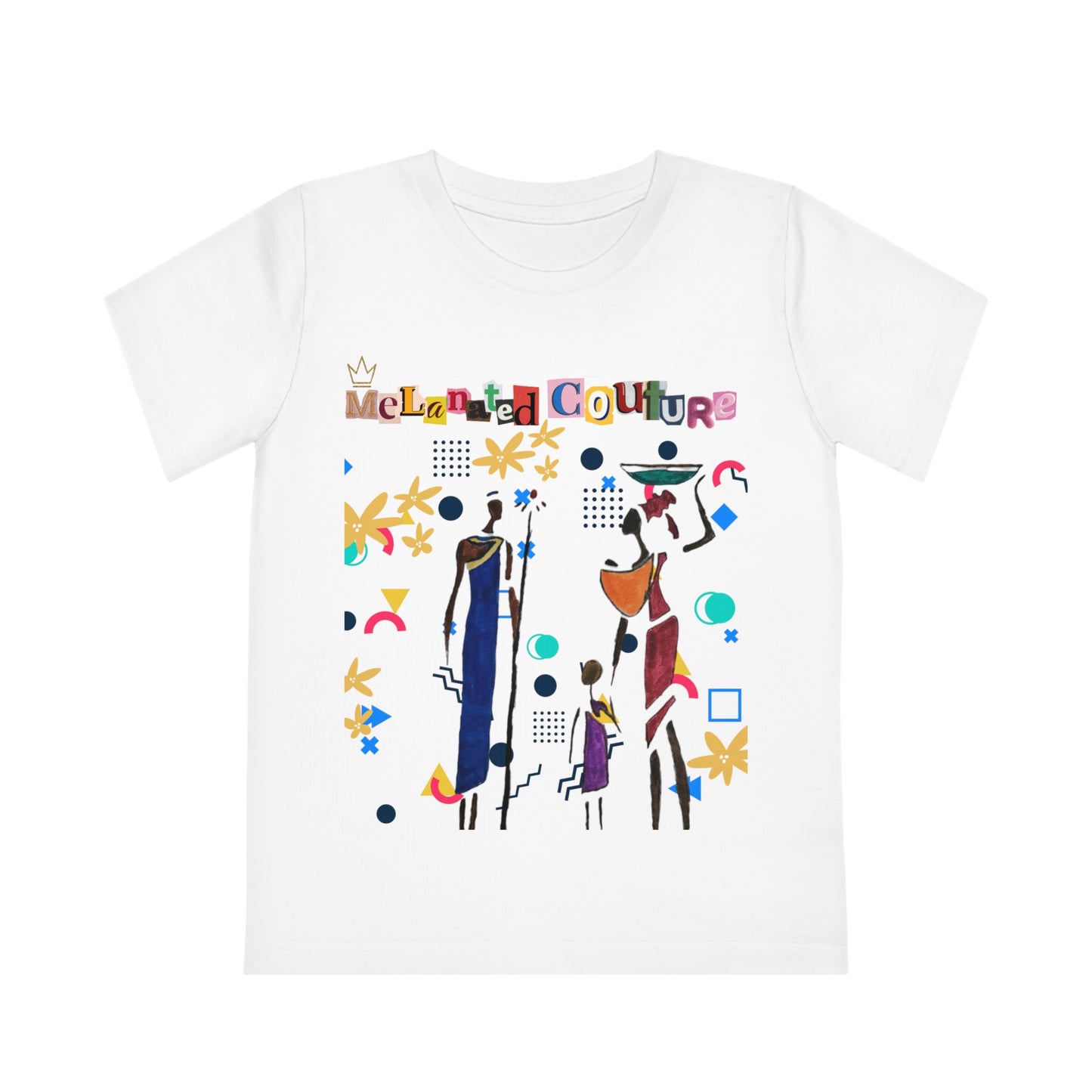 Afro Music Art Kids T-Shirt, Handcrafted Tee for Children, Kid's Graphic Tee