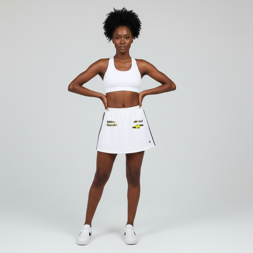 Jamaican Flag Themed Taped Cooling Performance Short Skirt