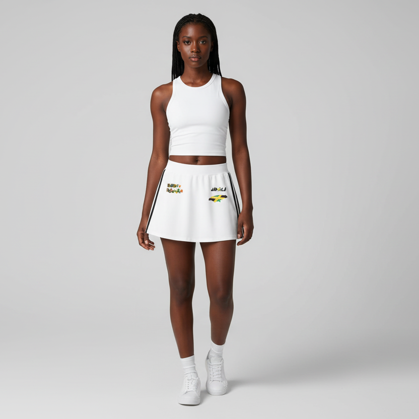 Jamaican Flag Themed Taped Cooling Performance Short Skirt