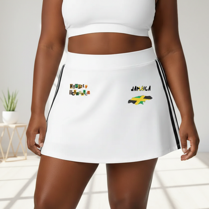 Jamaican Flag Themed Taped Cooling Performance Short Skirt