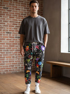 Graphic Monsters Joggers for Men & Women – Unisex Fit, Artistic Cartoon Print Printify