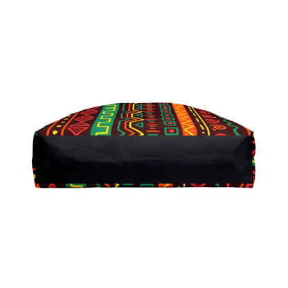 Weekender Tote Bag — Vibrant Afrocentric Tribal Stripe Beach & Travel Tote
