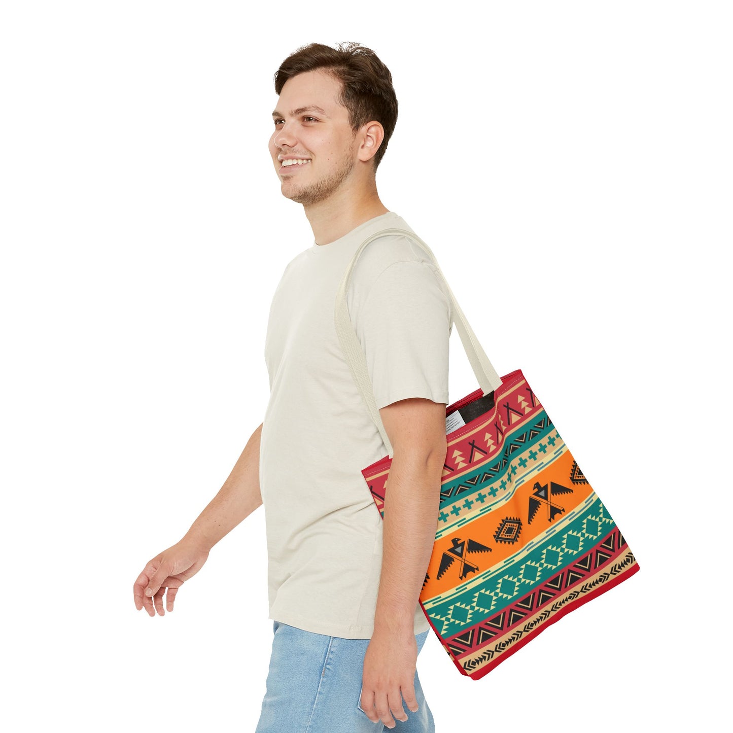 Southwestern Pattern Tote Bag - Native-Inspired Aztec Eagle Print