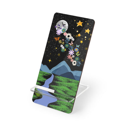 Floral Celestial Smartphone Stand - Aesthetic Mobile Display for Home or Office