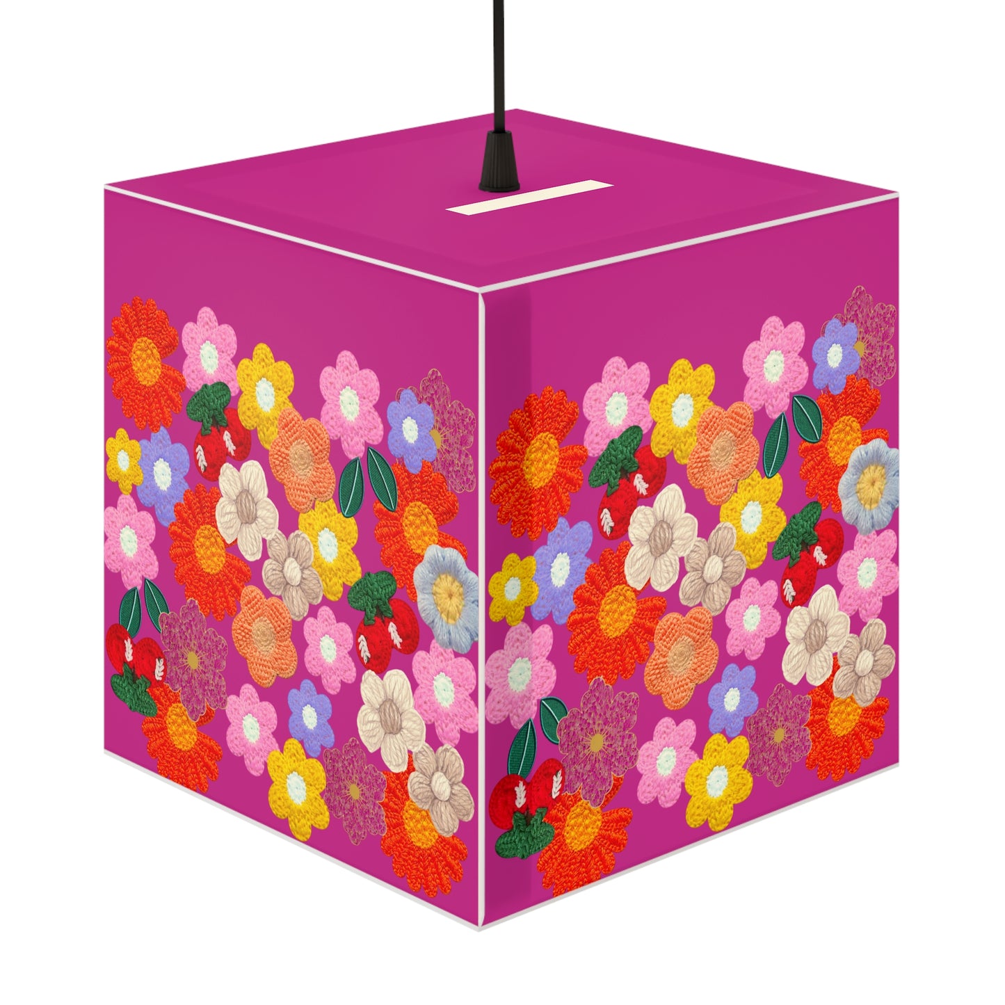 Floral Cube Lamp — Colorful Daisy Light Cube for Bedroom & Nursery