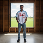 Trinidad Flag Themed Oversized Mesh V-Neck Unisex Soccer Jersey