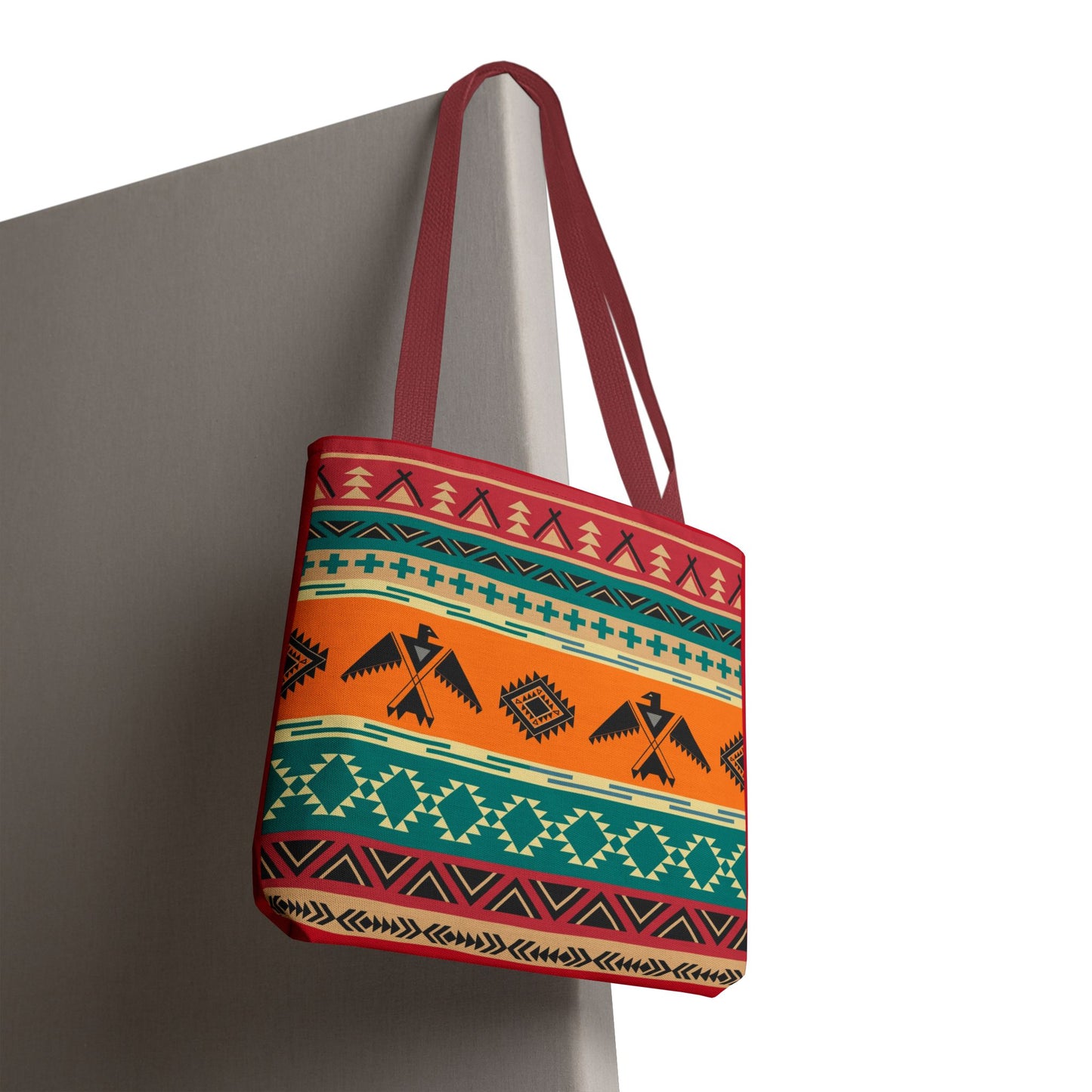 Southwestern Pattern Tote Bag - Native-Inspired Aztec Eagle Print