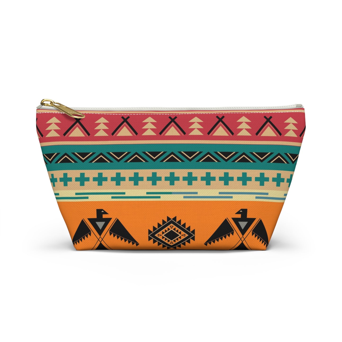 Southwestern Thunderbird Accessory Pouch — Tribal Pattern Makeup Bag