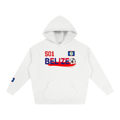 Belize Flag Themed Graphic Unisex Oversize Fleeced Hoodie