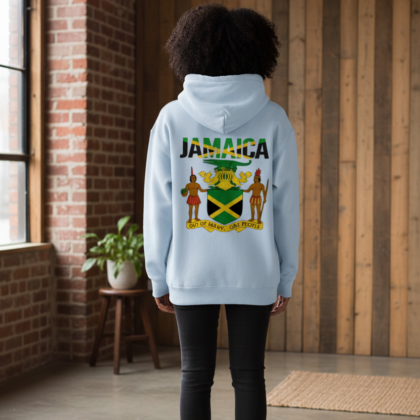 Jamaica Pride Art Graphic Essential Heavyweight Unisex Hoodie