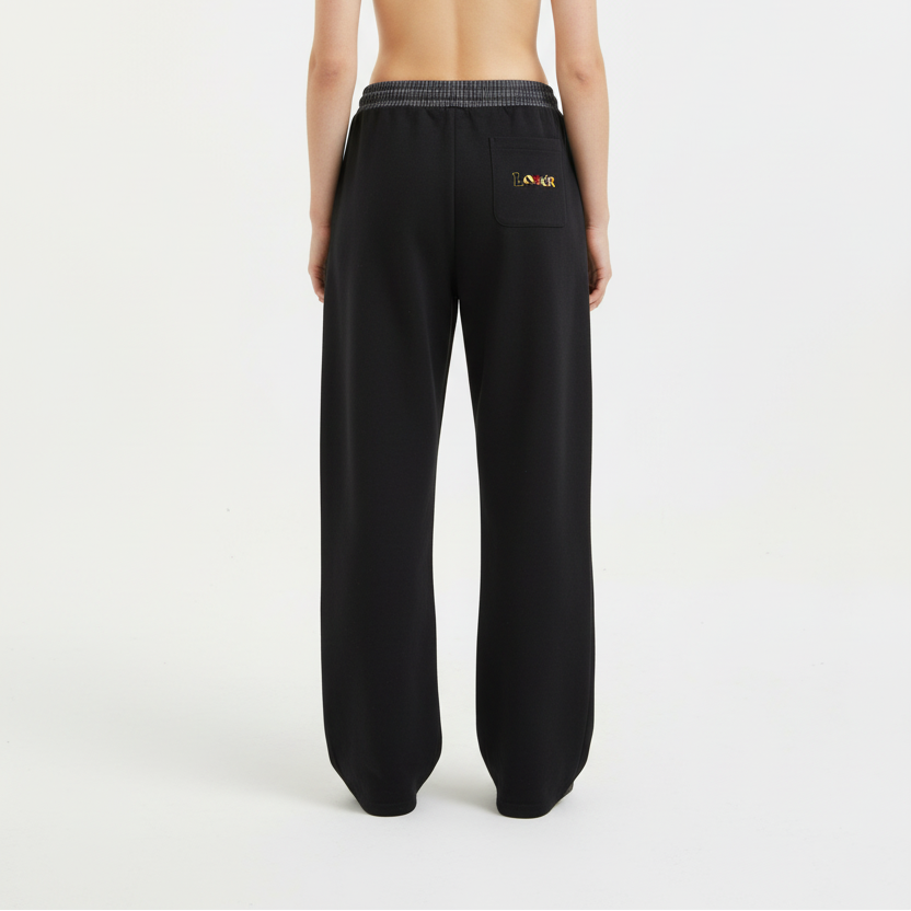 Plaid Waistband Barrel Sweatpants