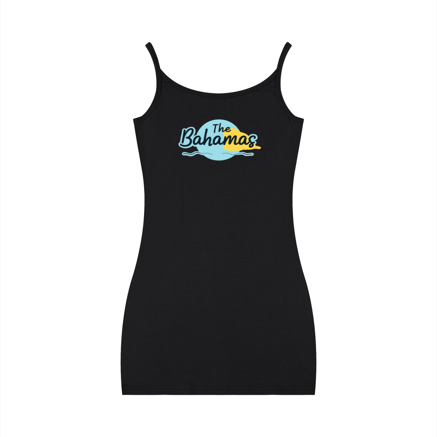 Bahamas Flag Art Women's Solid Tight Sleeveless Dress