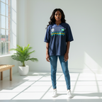 Bahamas Flag Themed Unisex Oversized Mesh V-Neck Soccer Jersey ODMPOD