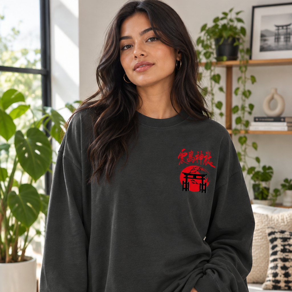 Colorful Dragon Themed Oversized Unisex Long Sleeve UnisexT-Shirt