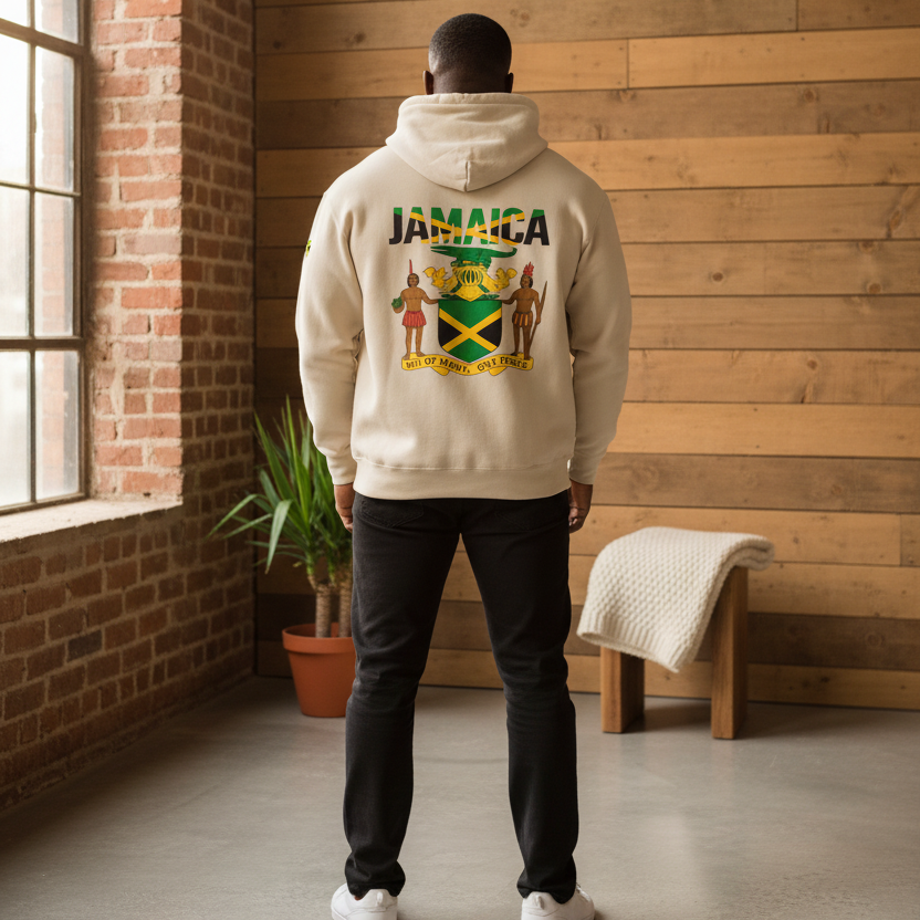 Jamaica Pride Art Graphic Essential Heavyweight Unisex Hoodie