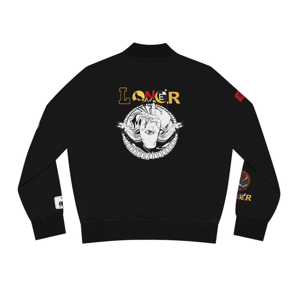 Gothic Bomber Jacket, Eye Art Women's Outerwear, Unique All Over Print Jacket Printify