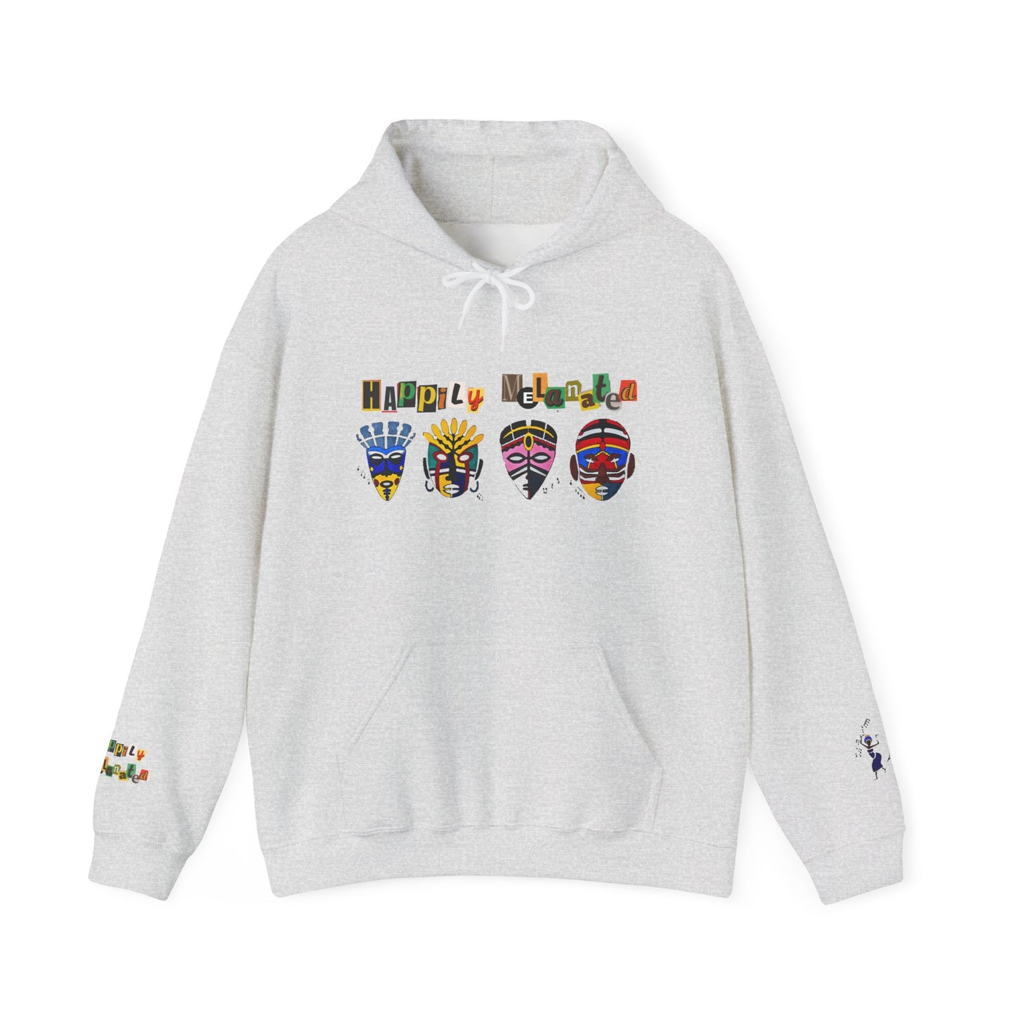 Ethnic Streetwear Unisex Heavy Blend, Hand-Drawn Tribal Music Art, Daily Wear