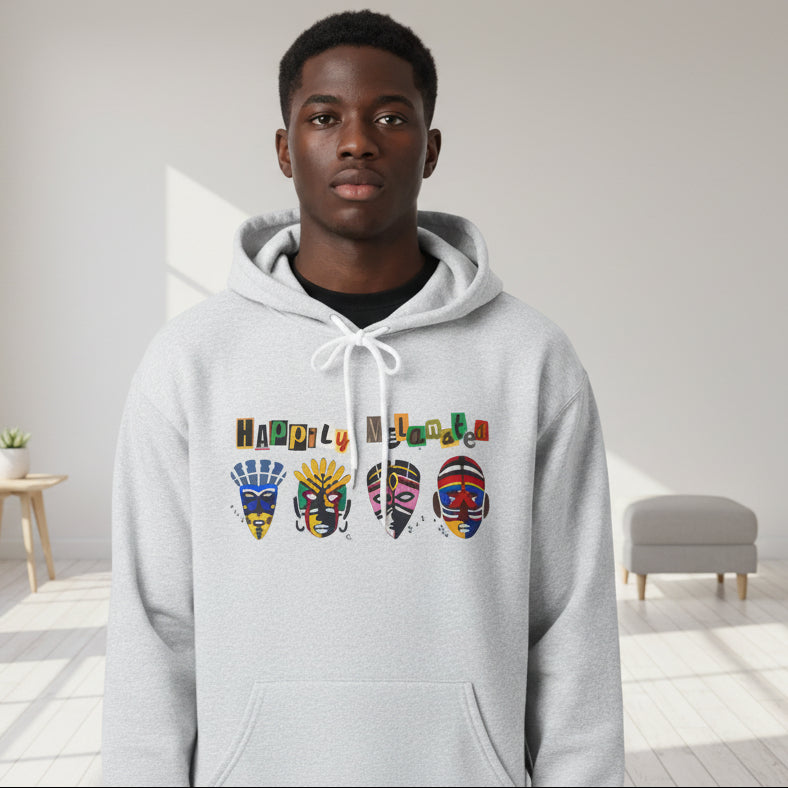 Ethnic Streetwear Unisex Heavy Blend, Hand-Drawn Tribal Music Art, Daily Wear Printify