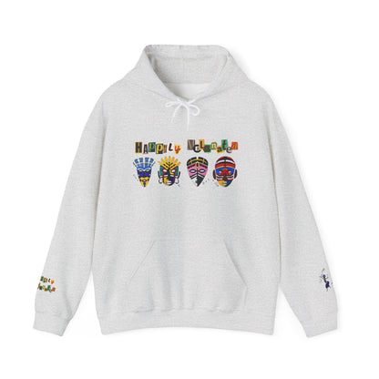 Ethnic Streetwear Unisex Heavy Blend, Hand-Drawn Tribal Music Art, Daily Wear