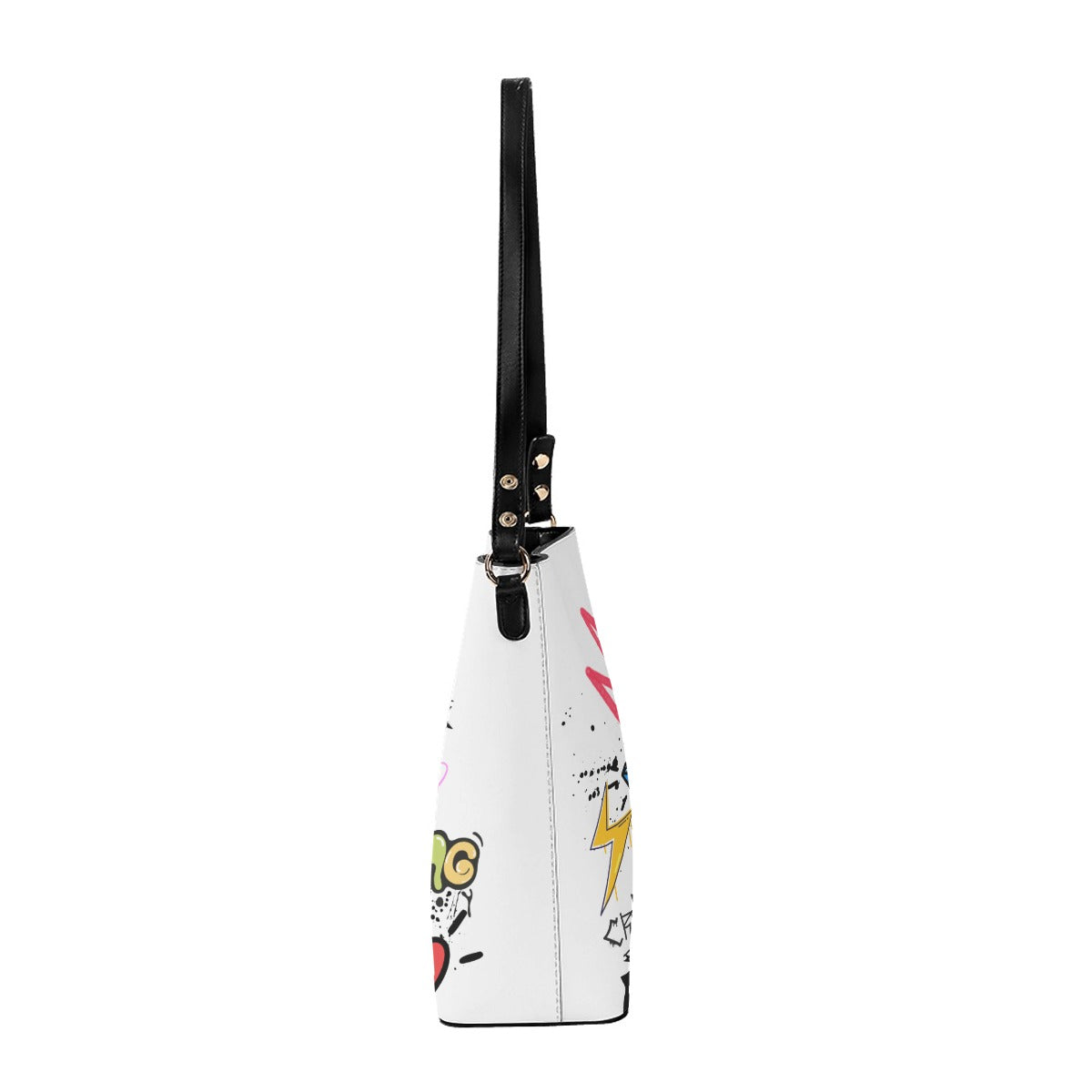 Graphic Afro Art Themed Minimalist Square Crossbody Bucket Bag