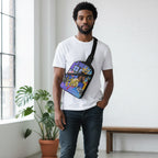Hip- Hop Music-inspired Folding Chest Bag,  Multi-Colored Graphic Design Yoycol