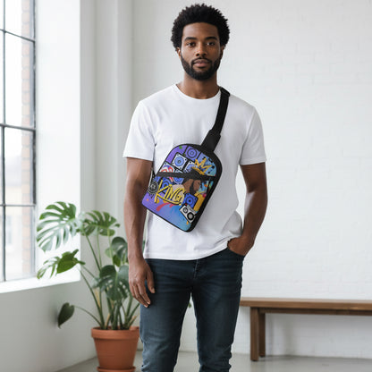 Afro Music Themed Colorful Graphic Folding chest bag