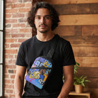 Hip- Hop Music-inspired Folding Chest Bag,  Multi-Colored Graphic Design Yoycol
