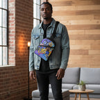 Hip- Hop Music-inspired Folding Chest Bag,  Multi-Colored Graphic Design Yoycol