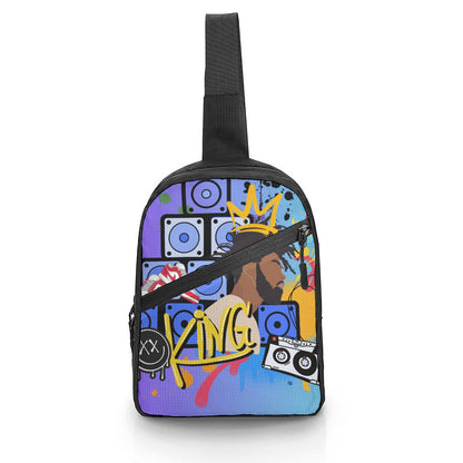 Afro Music Themed Colorful Graphic Folding chest bag