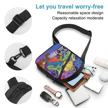 B-Boy and DJ Themed Colorful Graphic Folding chest bag