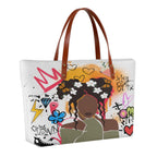 Graffiti Afro Art Themed Women's Tote Bag | Diving Cloth