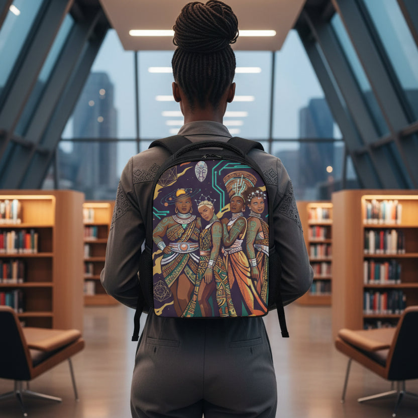Afrofuturism Sisterhood Art Graphic Student Backpack