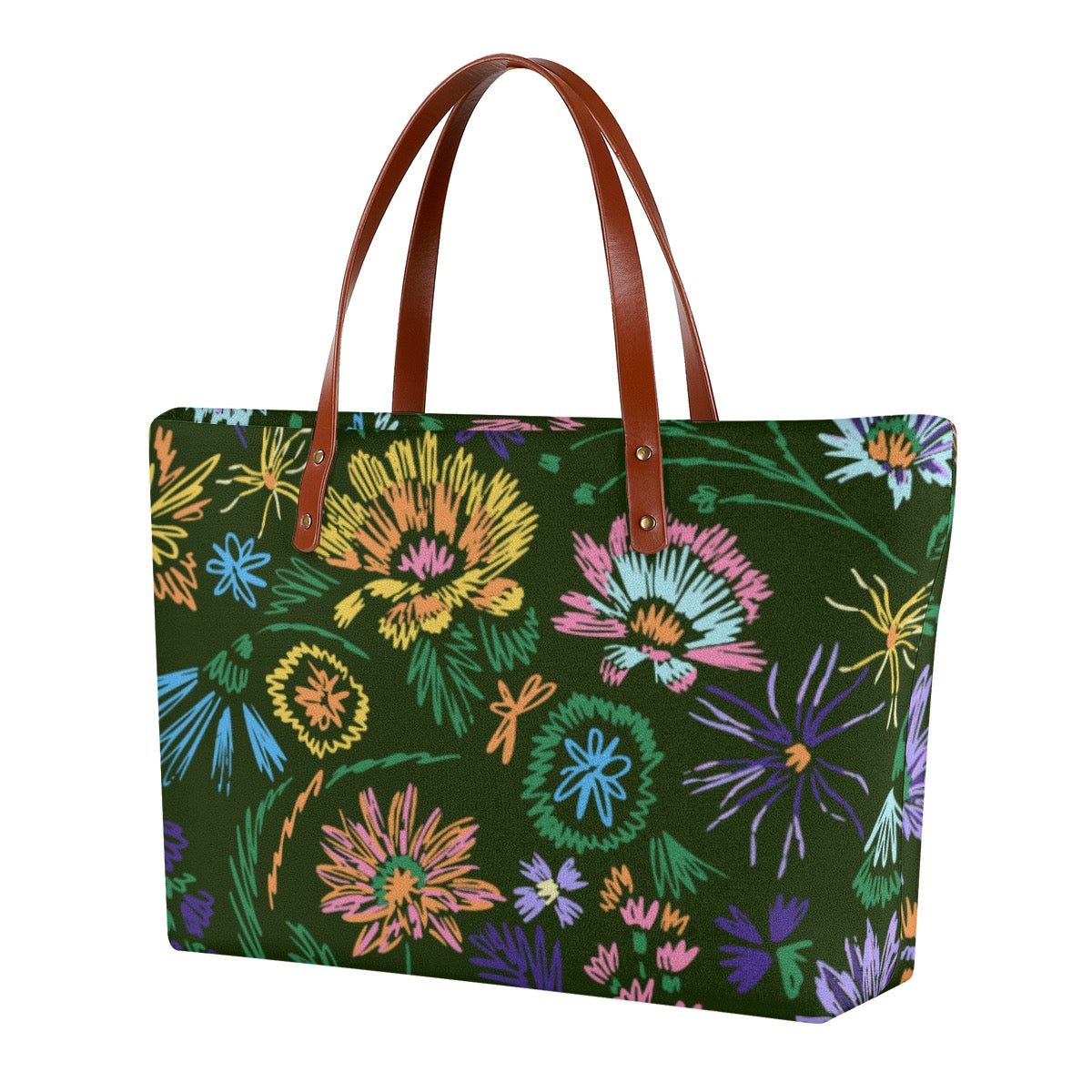 Vintage Inspired Floral Themed Women's Tote Bag | Diving Cloth