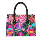 Women's Tote Bag Featuring a Botanical and Ornithological Design with Black Handles Yoycol