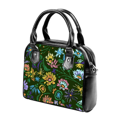 Vintage Inspired Floral Themed Handbag With Single Shoulder Strap