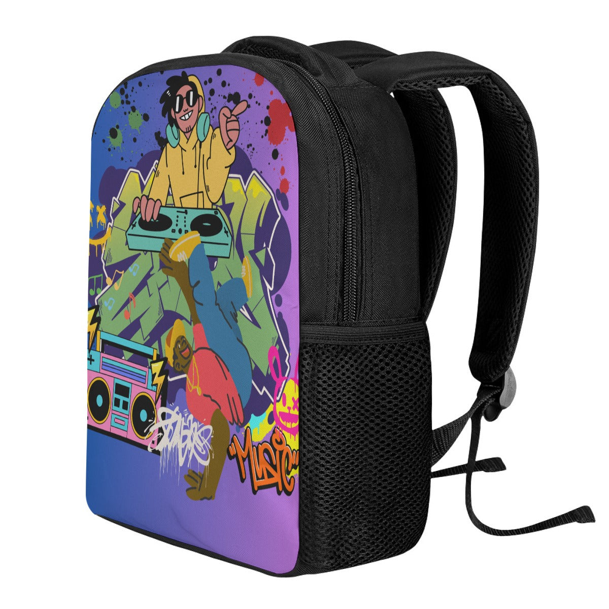 Graffiti B-Boy Music Art Themed Student Backpack