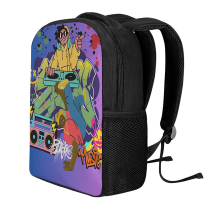 Graffiti B-Boy Music Art Themed Student Backpack