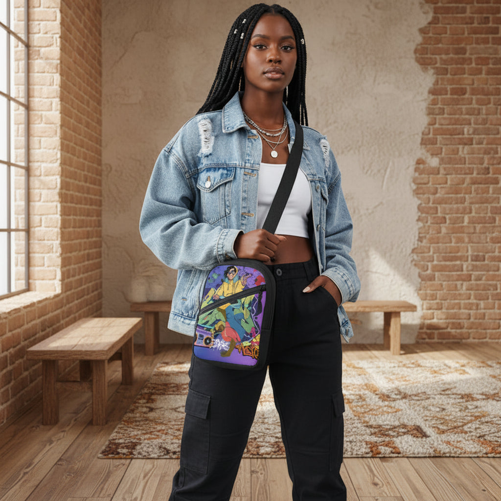 B-Boy and DJ-themed, Vibrantly Illustrated Folding Chest Bag Yoycol