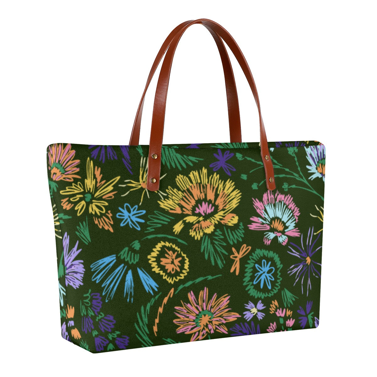 Vintage Inspired Floral Themed Women's Tote Bag | Diving Cloth