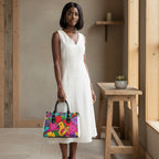 Botanical & Bird Themed Women's Tote Bag With Black Handle Yoycol