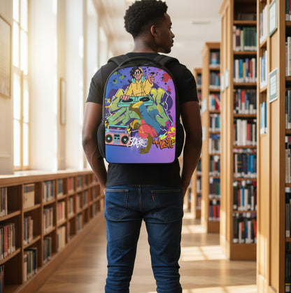 Graffiti B-Boy Music Art Themed Student Backpack